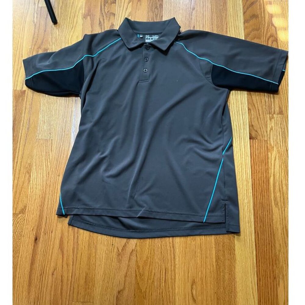 Under Armour HeatGear Loose Fit Polo Shirt Athletic Gray Blue MD